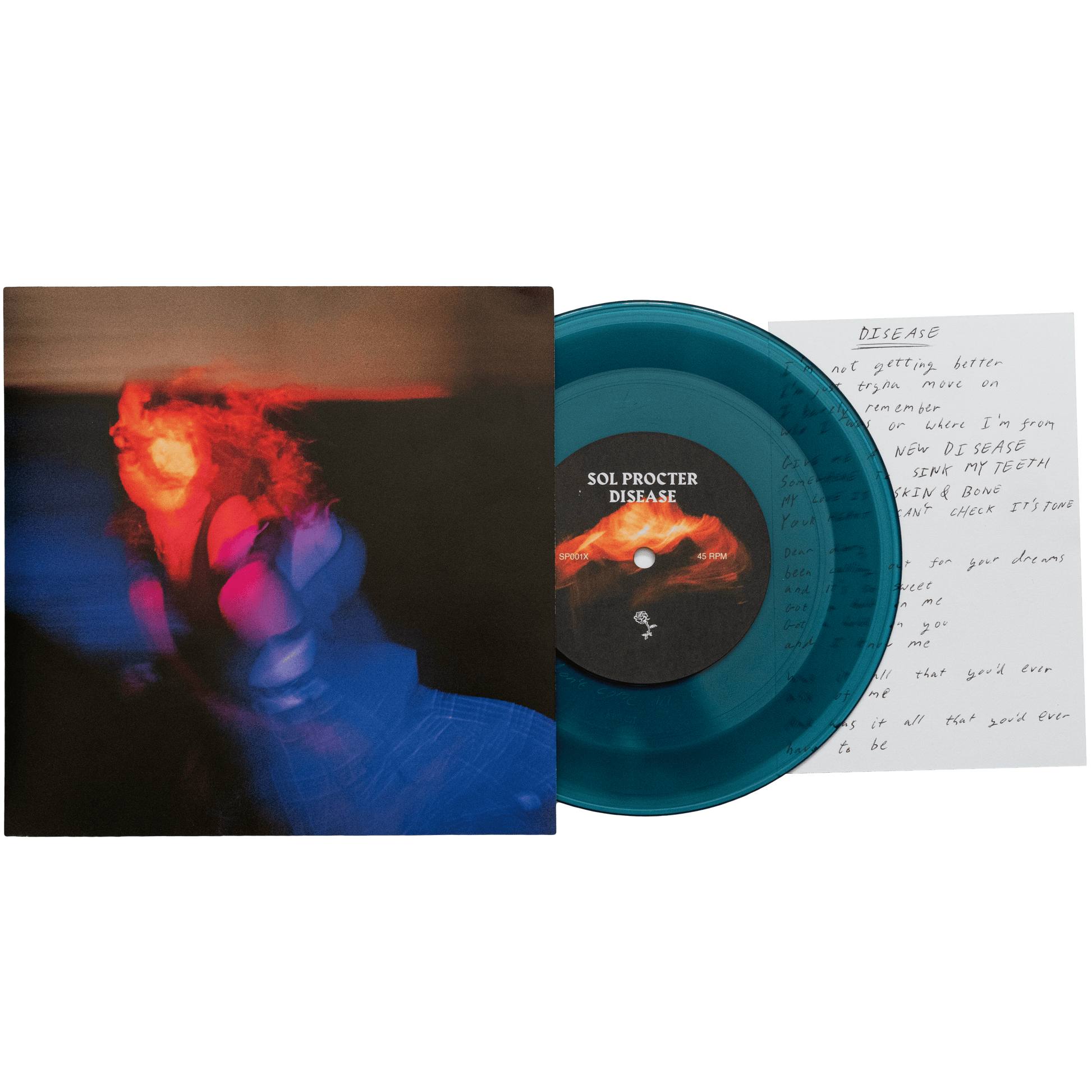 Disease Transparent Turquoise Record
